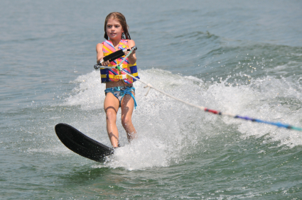 Girl Waterskiing in Mount Pleasant SC